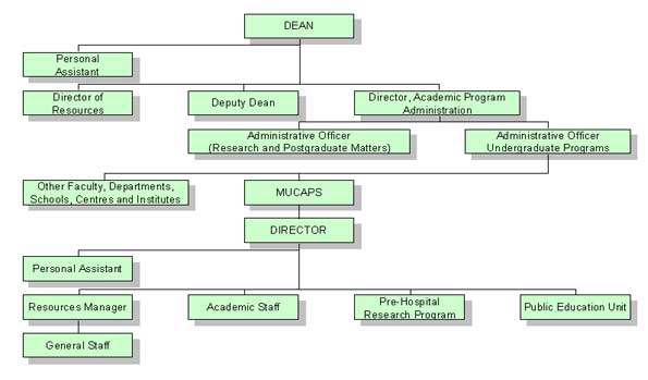 Department of Community Emergency Health and Paramedic Practice Administration Chart
