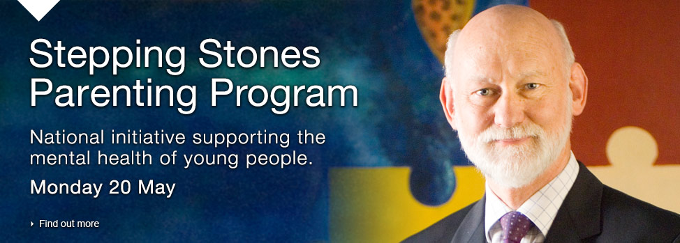Stepping Stones Parenting Program. Find out more, http://www.med.monash.edu/events/docs/stepping-stones-program-launch-invitation.pdf