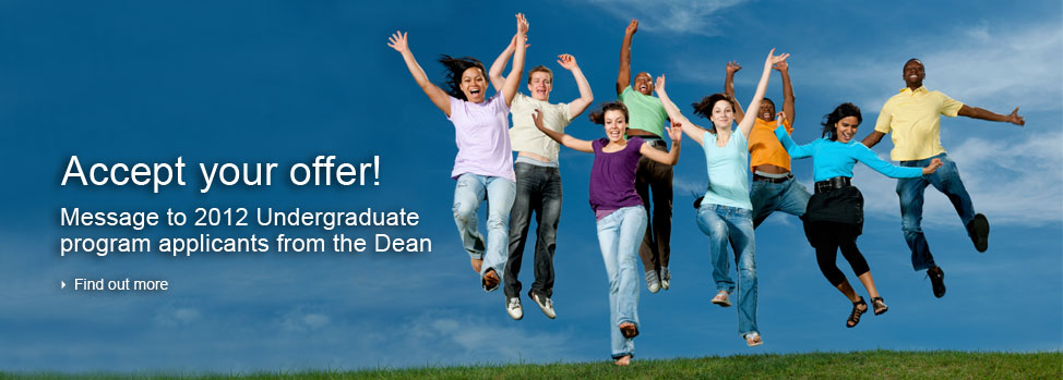 Accept your offer! Message to 2012 Undergraduate program applicants from the Dean. Find out more http://www.med.monash.edu.au/prospective/vtac/