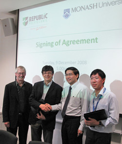 Participants at the signing ceremony in Singapore
