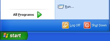 MS Windows Run... button